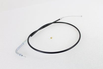 Black Throttle Cable with 38 Casing and 90° Elbow Fitting