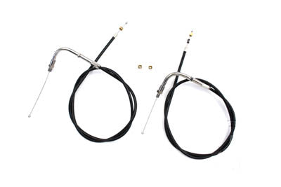 33-1/2 Black Throttle and Idle Cable Set