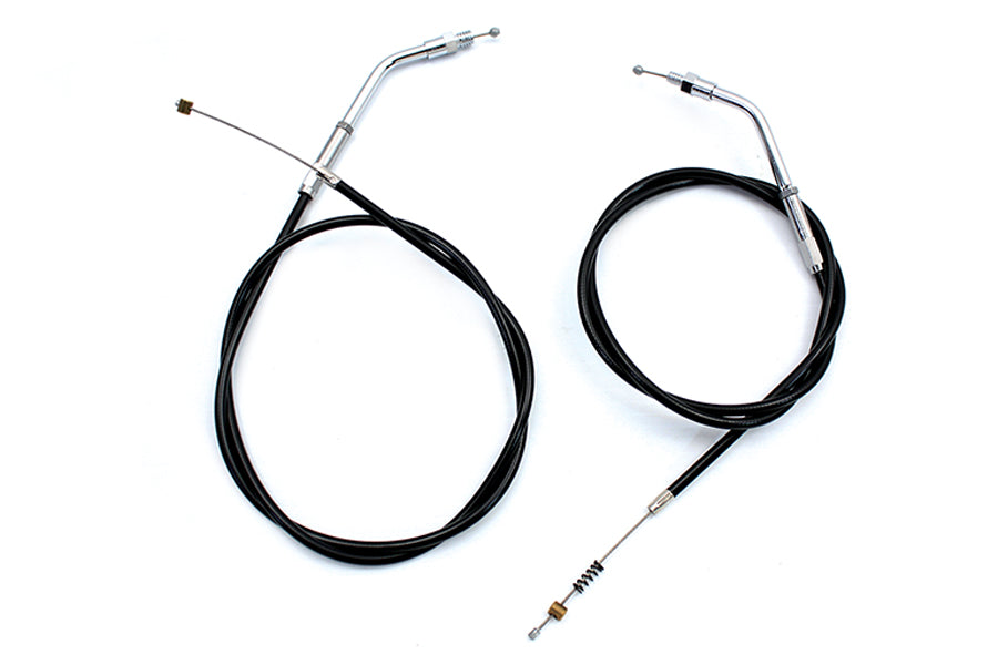 Black Throttle and Idle Cable Set with 36.81 Casing