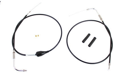 43 Stainless Steel Throttle and Idle Cable Set Black Coat