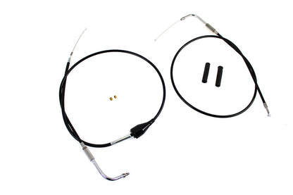 43 Stainless Steel Throttle and Idle Cable Set Black Coat