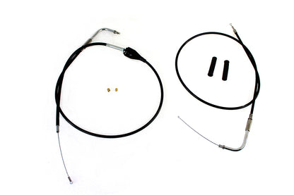 43 Stainless Steel Throttle and Idle Cable Set Black Coat