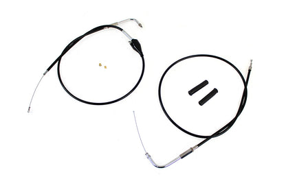 43 Stainless Steel Throttle and Idle Cable Set Black Coat