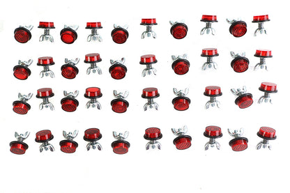 License Plate Frame Reflector Set Red