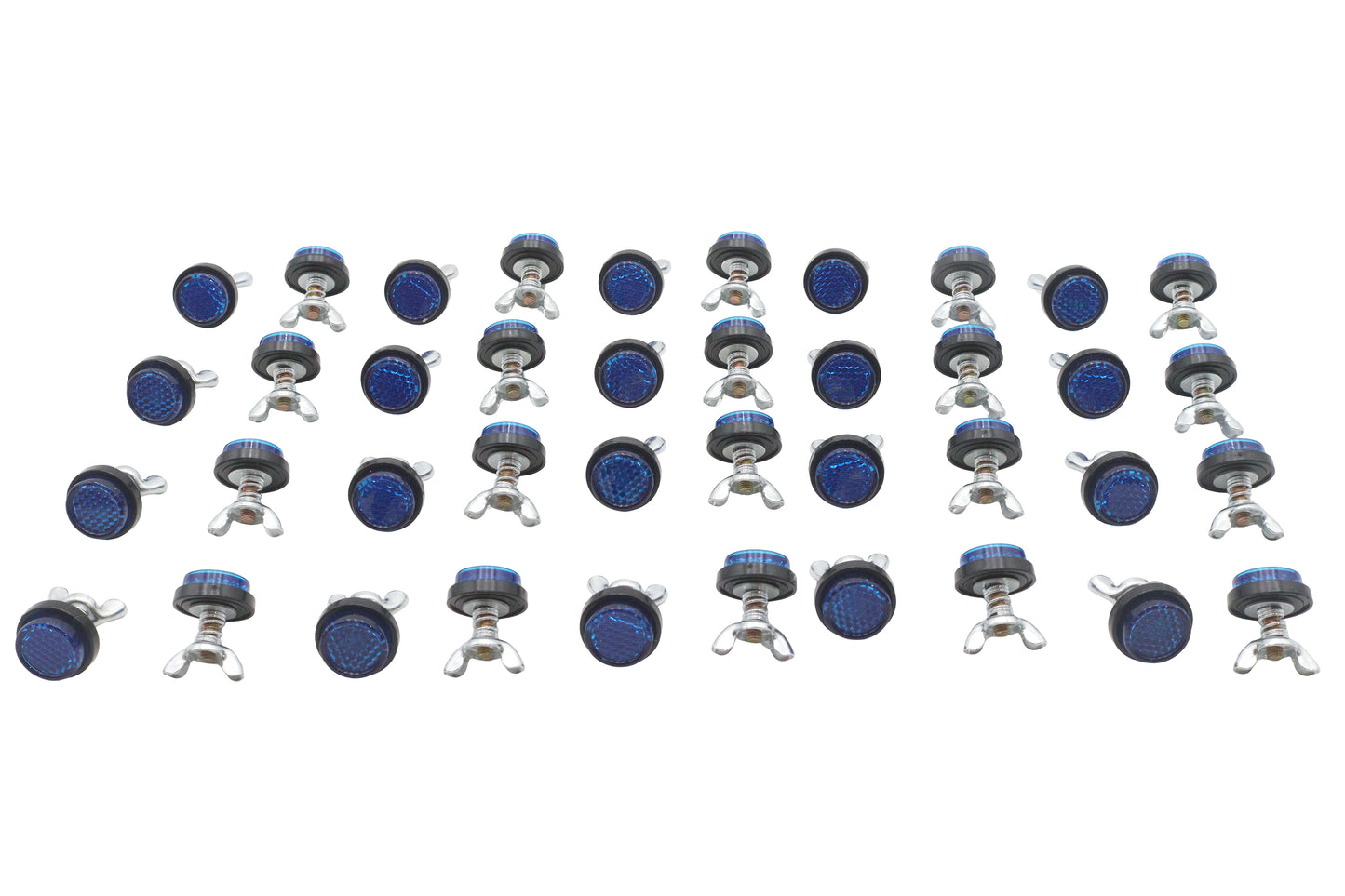 License Plate Frame Reflector Set Blue