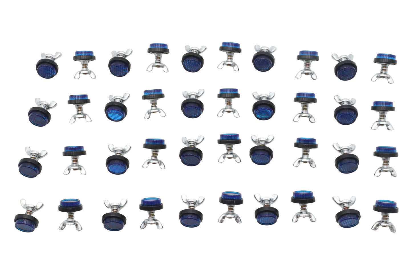 License Plate Frame Reflector Set Blue