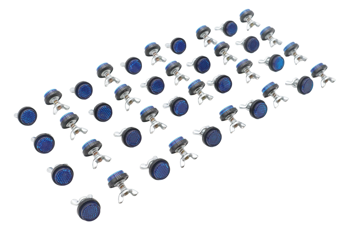 License Plate Frame Reflector Set Blue