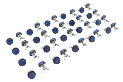 License Plate Frame Reflector Set Blue