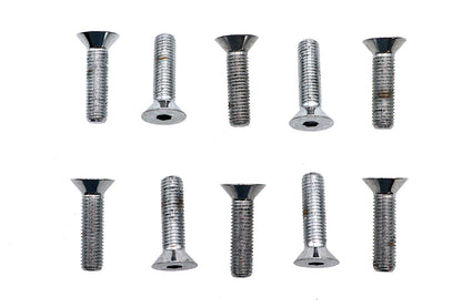 Allen Flat Head Screws Chrome 1/4 x 1