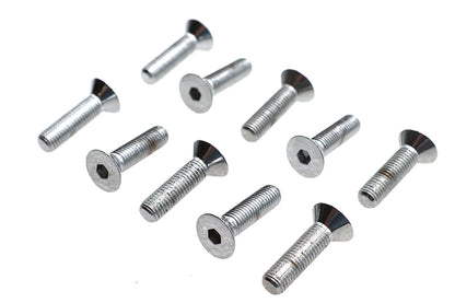 Allen Flat Head Screws Chrome 1/4 x 1