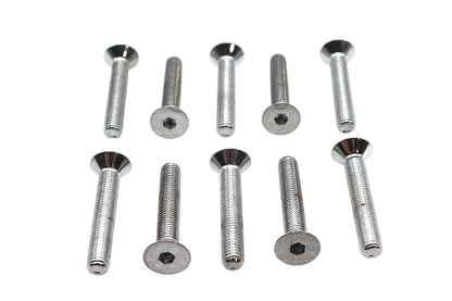Allen Flat Head Screws Chrome 1/4-28 x 1-1/2