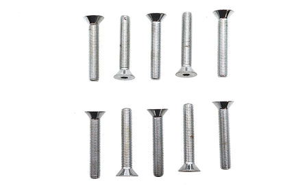 Allen Flat Head Screws Chrome 1/4-28 x 1-1/2