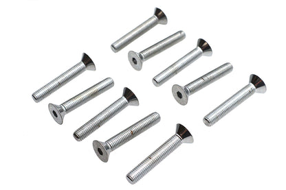 Allen Flat Head Screws Chrome 1/4-28 x 1-1/2