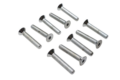 Allen Flat Head Screws Chrome 1/4-28 x 1-1/2