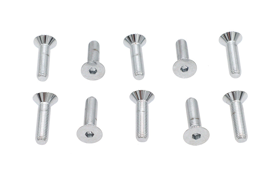 Allen Flat Head Screws Chrome 5/16 x 1-1/4