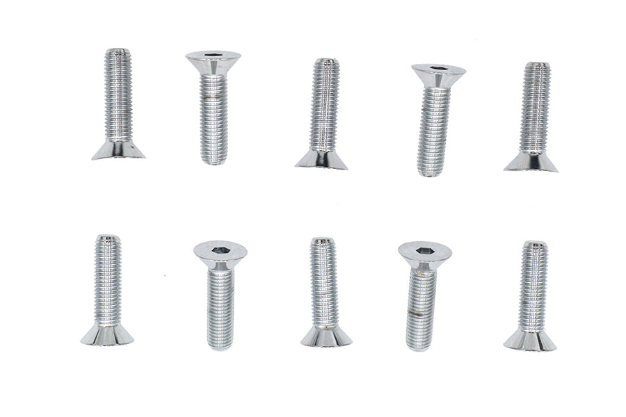 Allen Flat Head Screws Chrome 5/16 x 1-1/4