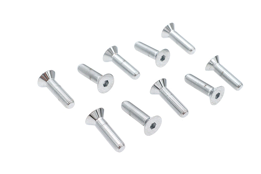 Allen Flat Head Screws Chrome 5/16 x 1-1/4