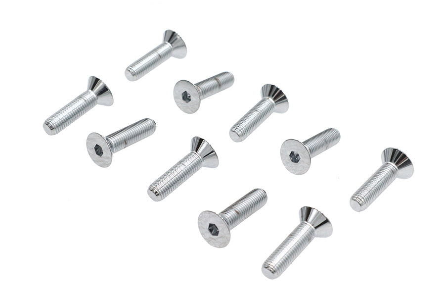 Allen Flat Head Screws Chrome 5/16 x 1-1/4