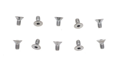 Allen Flat Head Screws Chrome 1/4 x 1/2