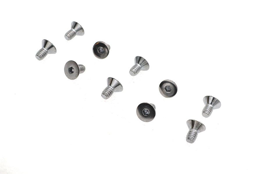 Allen Flat Head Screws Chrome 1/4 x 1/2
