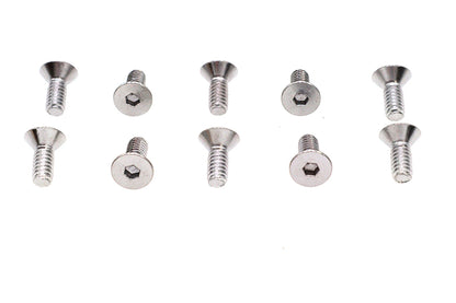 Allen Flat Head Screws Chrome 1/4 x 5/8