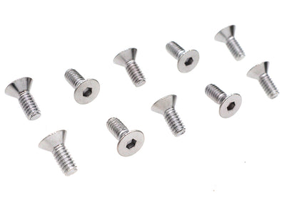 Allen Flat Head Screws Chrome 1/4 x 5/8