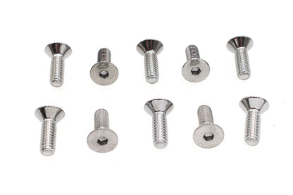 Allen Flat Head Screws Chrome 1/4 x 3/4