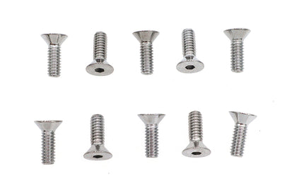 Allen Flat Head Screws Chrome 1/4 x 3/4