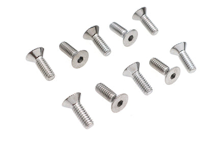 Allen Flat Head Screws Chrome 1/4 x 3/4