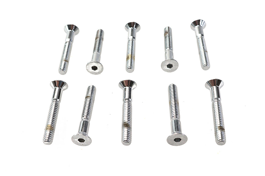 Allen Flat Head Screws Chrome 1/4-20 x 1-3/4