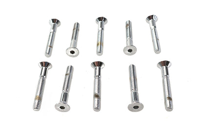 Allen Flat Head Screws Chrome 1/4-20 x 1-3/4