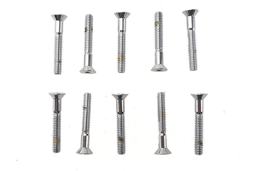 Allen Flat Head Screws Chrome 1/4-20 x 1-3/4