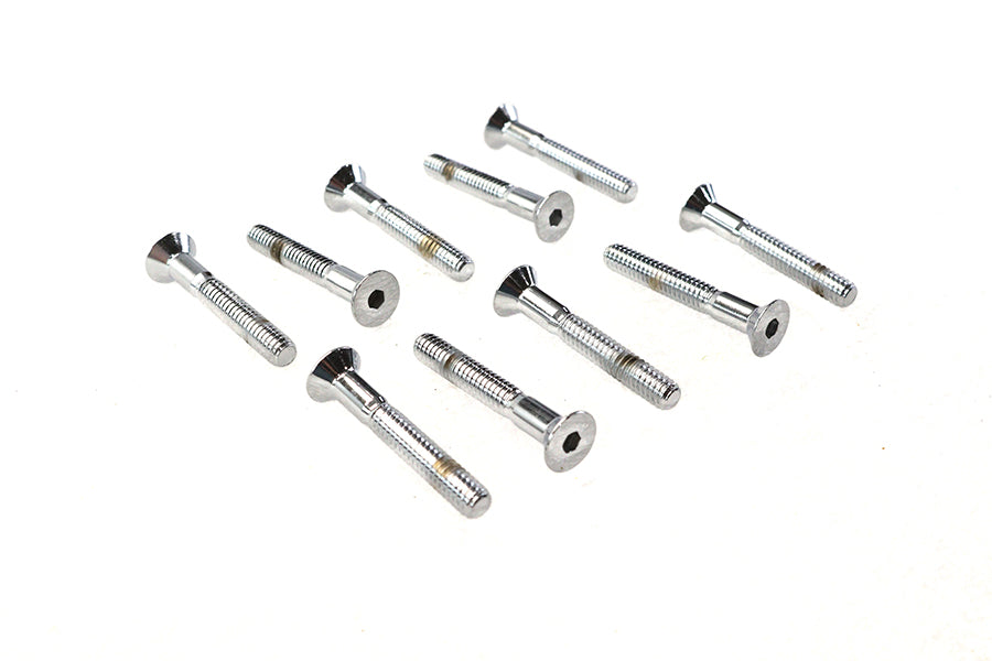 Allen Flat Head Screws Chrome 1/4-20 x 1-3/4