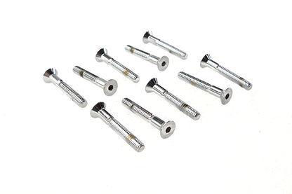 Allen Flat Head Screws Chrome 1/4-20 x 1-3/4