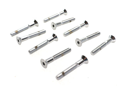 Allen Flat Head Screws Chrome 1/4-20 x 1-3/4