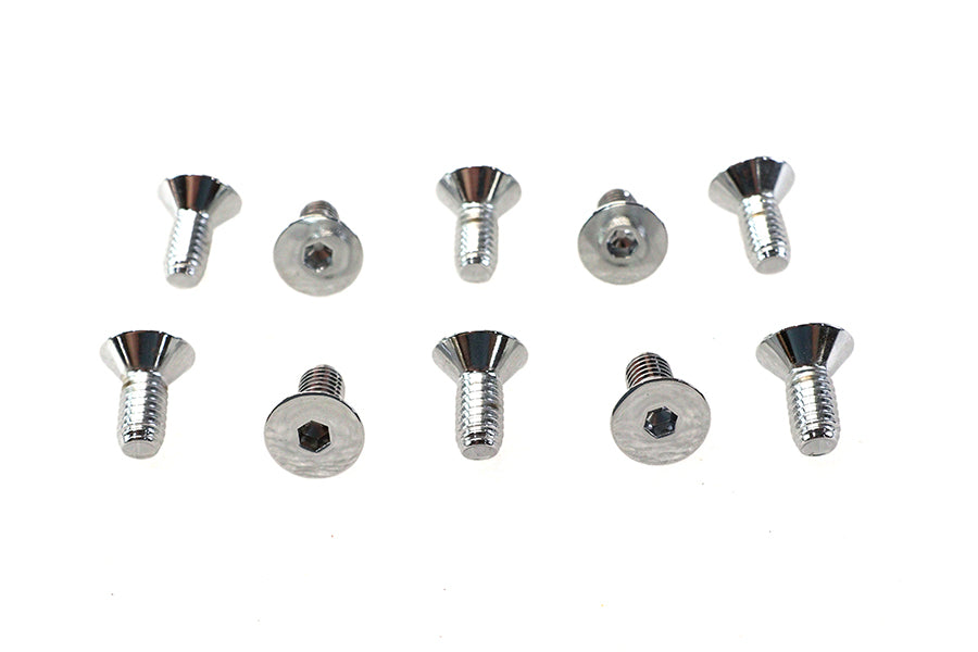 Allen Flat Head Screws Chrome 5/16 x 3/4
