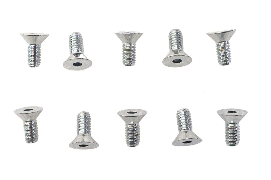 Allen Flat Head Screws Chrome 5/16 x 3/4