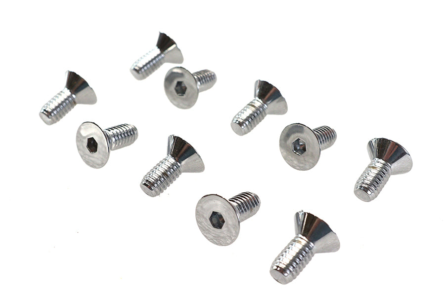 Allen Flat Head Screws Chrome 5/16 x 3/4