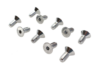 Allen Flat Head Screws Chrome 5/16 x 3/4