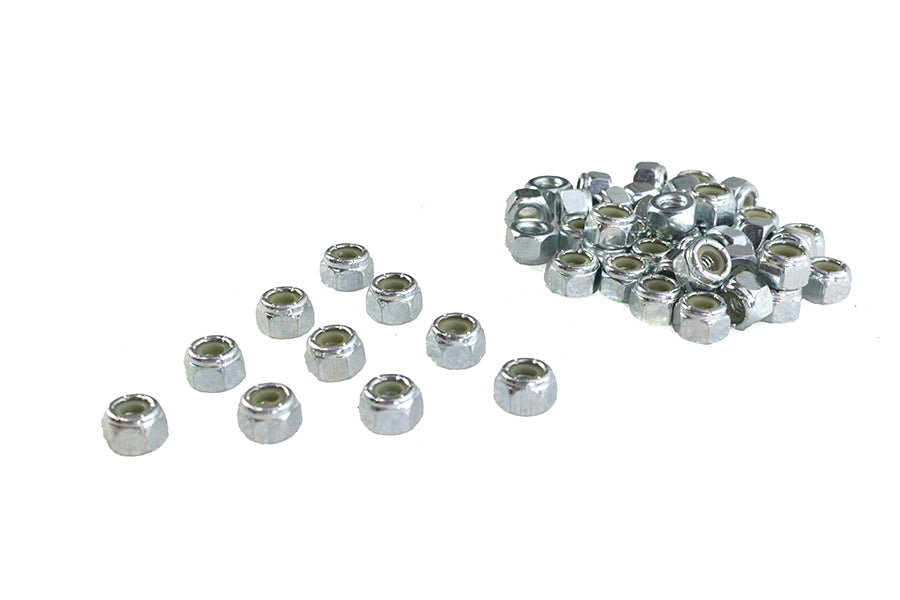 Zinc Hex Nuts 1/4-20 Nyloc