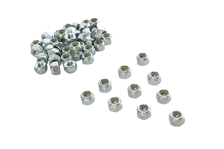 Zinc Hex Nuts 1/4-20 Nyloc