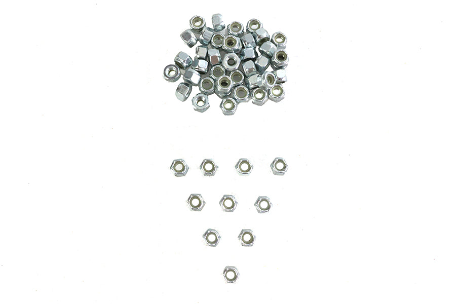 Zinc Hex Nuts 1/4-20 Nyloc