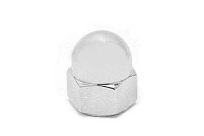 Chrome Acorn Nuts Fine 1/4-28 Thread