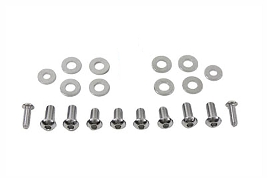 Headlamp Cowl Screw Kit Brushed Chrome