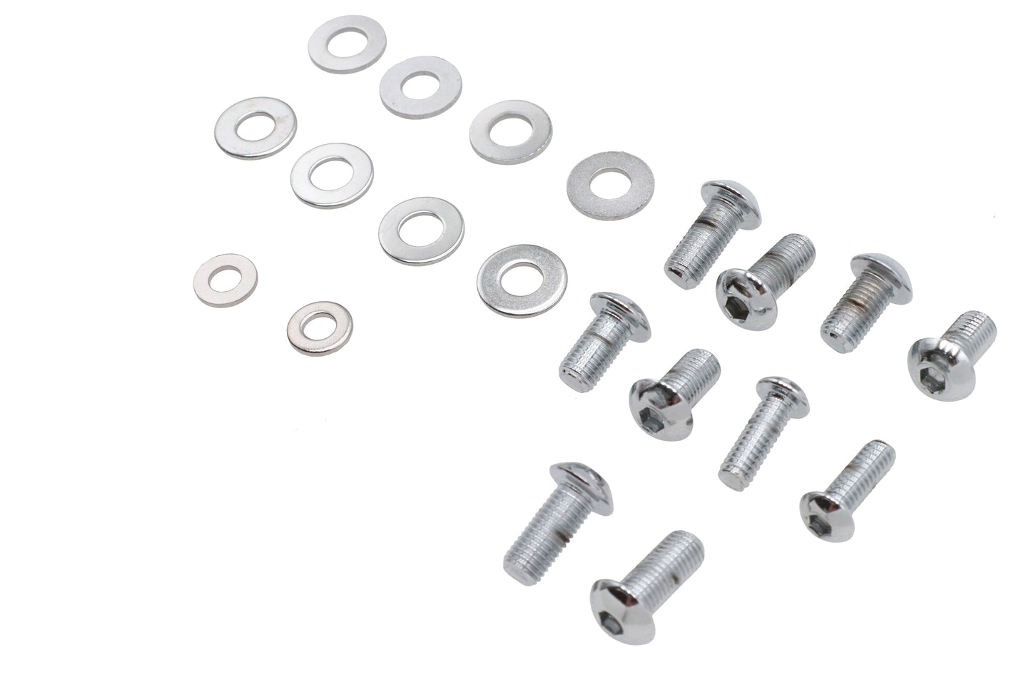 Headlamp Cowl Screw Kit Polished Chrome