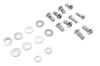 Headlamp Cowl Screw Kit Polished Chrome