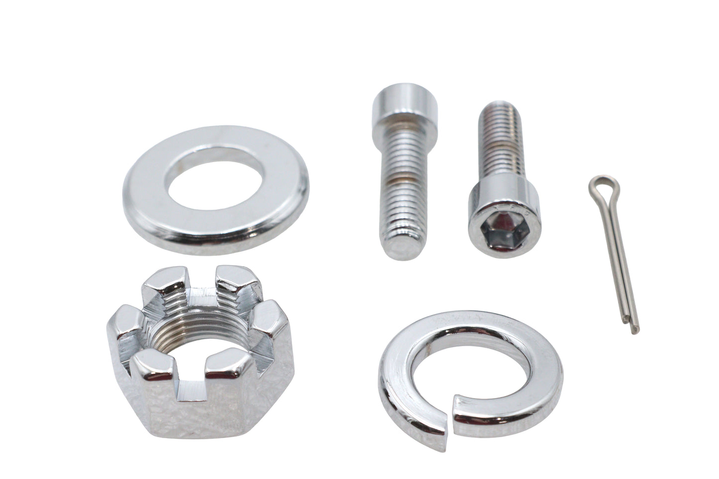 Chrome Rear Axle Nut Kit