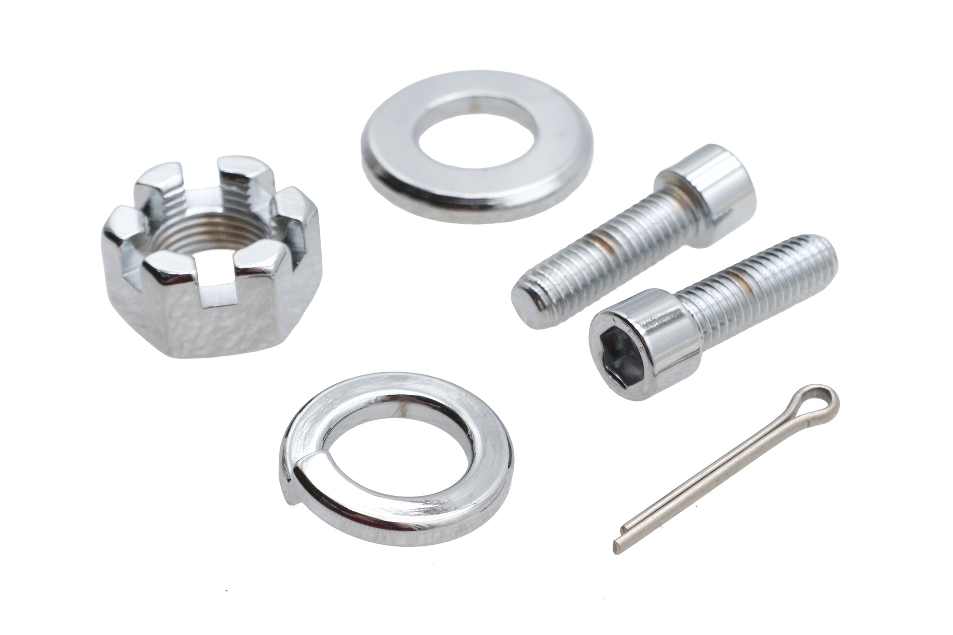 Chrome Rear Axle Nut Kit