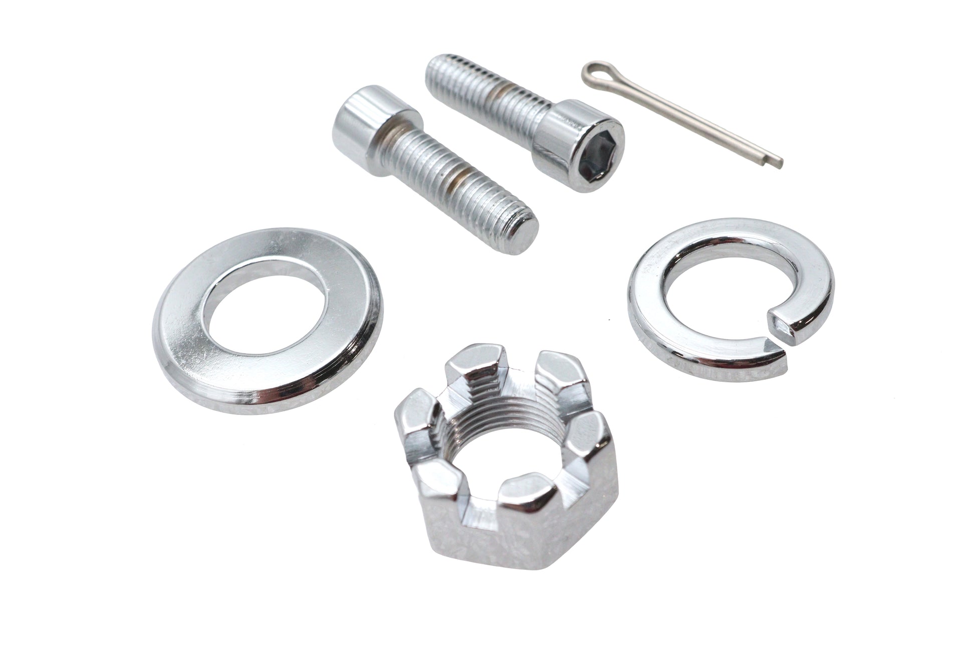 Chrome Rear Axle Nut Kit