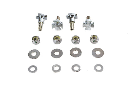 License Plate Frame Mount Bolt Set Chrome Maltese Style